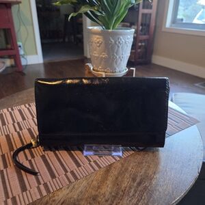NWT HOBO Black Mini Leather Clutch/Crossbody with Dustbag